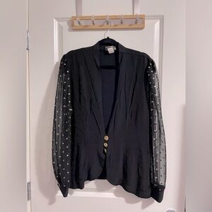Black Chiffon Blazer